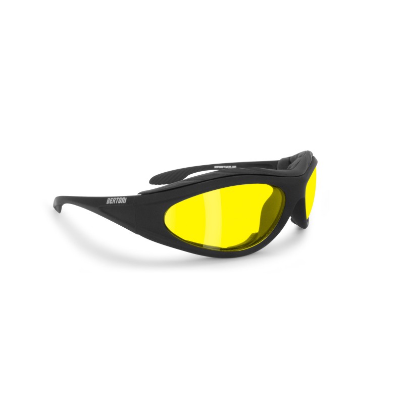 Antifog Goggles for Motorcycle and Shooting AF125A - yellow lenses - Bertoni Italy
