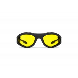 Antifog Goggles for Motorcycle and Shooting AF125A - yellow lenses - front view - Bertoni Italy