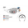 Antifog Goggles for Motorcycle and Shooting AF125 - technical sheet - Bertoni Italy