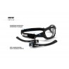 Occhiali Fotocromatici con Supporto Ottico per Moto, Sci e Volo F366A - convertibile in maschera - Bertoni Italy