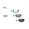 Photochromic Sunglasses for Motorcycle, Ski and Free Fly with Optical Insert F366A - photochromic lenses effect - Bertoni Italy