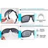 Photochromic Sunglasses with Optical Insert F366A - optical insert for prescription lenses - Bertoni Italy