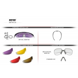Schießbrille Ballistische Schutzbrille mit Sehstärke mit Wechselgläser AF899