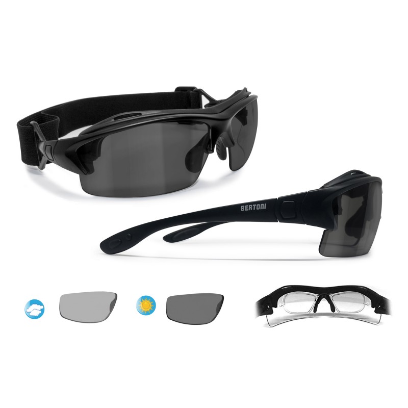 Polarisierte Photochrome Sportbrillen für Verschreibungspflichtige Linsen P399FT