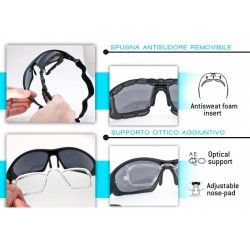 Antifog Goggles with Optical Insert AF366A - optical insert - Bertoni Italy