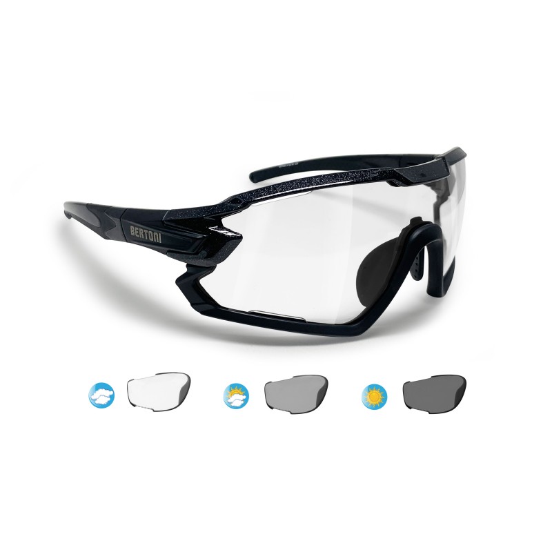 Fahrradbrille Sportbrille mit photochromem Sonnenbrille Selbsttönen 