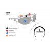 Motorcycle goggles FT333B - technical sheet - Bertoni Italy