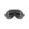 Motorradbrille Schutzbrille vintage für Harley und Chopper schwarzes eco-Leder by Bertoni Italy F195PH