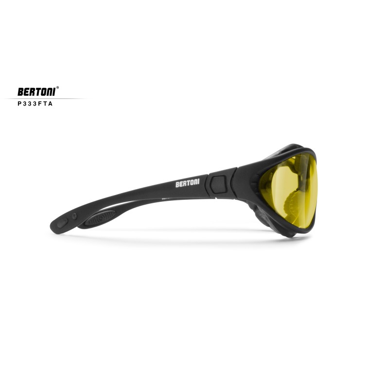 Bertoni Photochromic Polarized Motorcycle Goggles for Prescription P366FTA