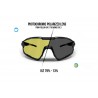 Photochromic Sport Sunglasses for Tennis Running Cycling Skydiving Golf with Optical Clip for Prescription Lenses QUASAR PFTY01