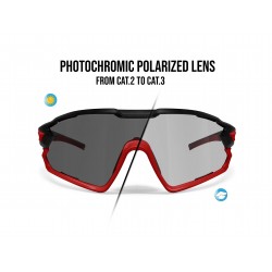 BERTONI Fahrradbrille Sportbrille Radbrille Optisch MTB Tennis Polarisierte Selbsttönend mit Sehstärke für Brillenträger QUASAR