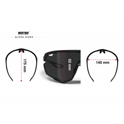 Lunettes Cyclisme Course Sport Tennis Golf VTT Ski Tennis Verre anti-buée à large miroir ALPHA Bertoni