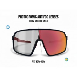 Occhiali Ciclismo Running MTB da Vista Fotocromatici Lente Specchiata Rossa GEMINI 03PHR
