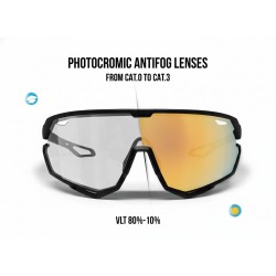 Photochromic Gold Mirror Cycling Sunglasses ALPHA 01PHG