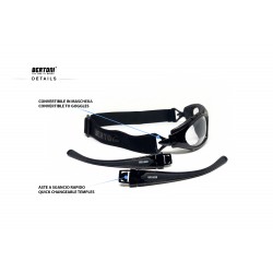 Lunettes de sport photochromiques avec bandeau élastique et clip optique F366N