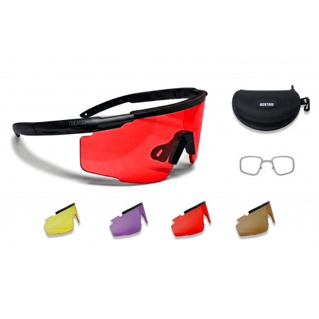 Gafas Protectoras Balistica de Seguridad para Disparar - Golf - Tennis Clip Optico Lentes Graduadas Bertoni Italy – SH890N SOS