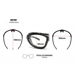 Gafas deportivas fotocromáticas con banda elástica y clip óptico F366N