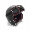 Motorradbrille Rotes Leder AF196R - fitting helme - Bertoni Italy