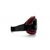 AF196RS Masque Moto Cuir Rouge - Verres fumè
