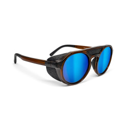 Lunettes de soleil polarisées montagne LIVIGNO B89, style glacier avec protections latérales magnétiques