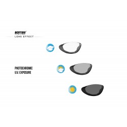 Occhiali fotocromatici per Moto, Sci e Volo - effetto lente fotocromatica - F333A Bertoni Italy