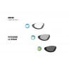 Photochromen Motorradbrille, Flugbrille und Skibrille - photochromen linseneffekt - F333A Bertoni Italy