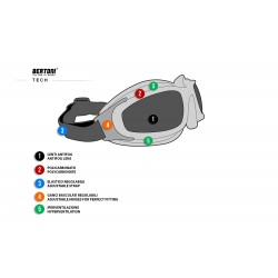 Motorradbrille Schutzbrille AF112 - technisches Blatt - Bertoni Italy