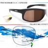 Occhiali fotocromatici polarizzati per Running, Pesca, Moto, Sci e Sport Acquatici P545FT - dettagli - Bertoni Italy
