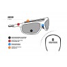 Polarized Sunglasses P180 for Cycling, Fishing, Watersports, Golf, Running, Ski and Free Fly - technical sheet - Bertoni Italy