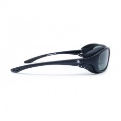 Occhiali Polarizzati Antiriflesso P123A per Moto, Sci, Trekking e Pesca - visione laterale - Bertoni Italy