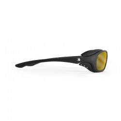 Occhiali Polarizzati Antiriflesso P123B per Moto, Sci, Trekking e Pesca - visione laterale - Bertoni Italy