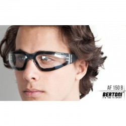 Antibeschlag Sportbrille mit Sehstärke AF150B - Motorradbrille und Schießbrille - fitting - Bertoni Italy