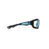 Occhiali Fotocromatici F1000D per Moto, Sci, Ciclismo MTB, Volo, Running e Golf - visione laterale - Bertoni Italy