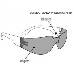 Antifog Sunglasses AF151 - technical sheet - Bertoni Italy