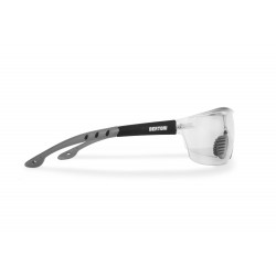 Antibeschlag Sportbrille AF169E - Motorradbrille Skibrille Schiessbrille - Seitenansicht - Bertoni Italy