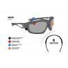 Polarized Sunglasses P1000 - Motorcycle Cycling Ski Fishing Watersports - technical sheet - Bertoni Italy